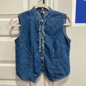 Denim Sleeveless Vest